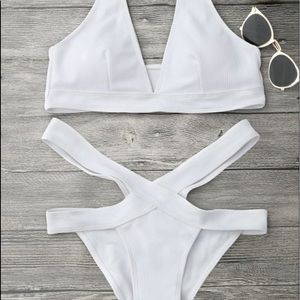 Zaful white swimsuit